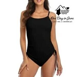 Charmleaks Plus Size Ruched Side One Piece Swimsuit Size 2X